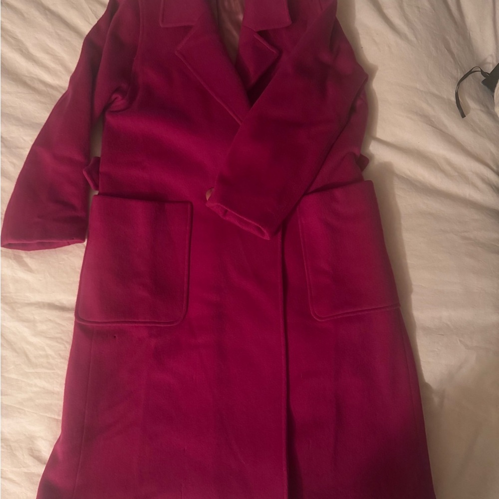 Pedestal Petites Fuchsia Coat